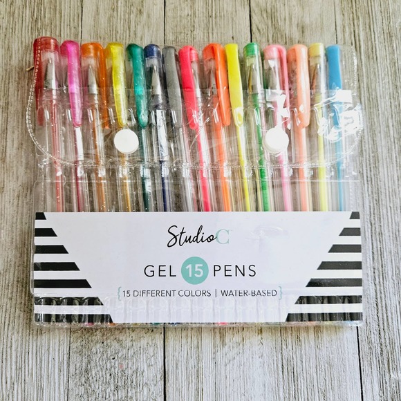 Zendoodle Colorscapes Gnomes at Home & Studio C 15 Colored Gel Pens Set - Picture 8 of 16